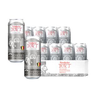 瓦伦丁比利时白啤500ml*24听装罐装比利时原装进口精酿啤酒官方
