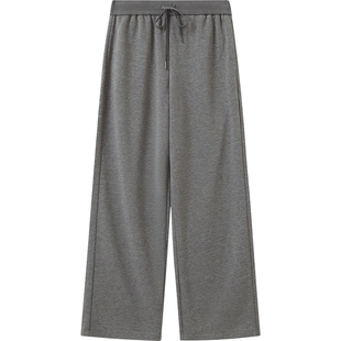 播垂感直筒宽松休闲裤女秋季宽松通勤长裤DDS4KD5971