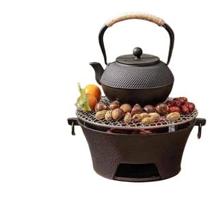 围炉煮茶烧烤炉室内家用烤火铁炉子碳炉陶瓷烤茶网红煮茶炉全套装