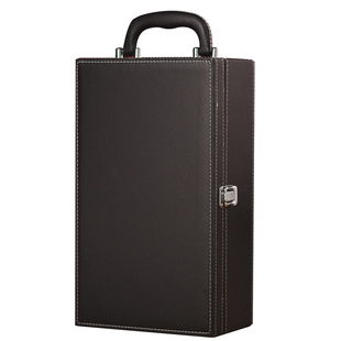 红酒礼盒包装盒通用双支装红酒皮盒高档葡萄酒礼品盒子红酒箱定制