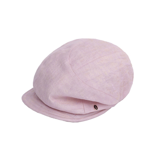 JOJOKUR 个性气质珠光紫色偏光色麻料结构主义不对称设计报童帽