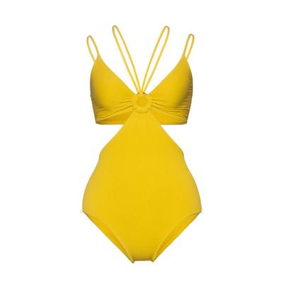 露腰性感针织防晒连体泳装