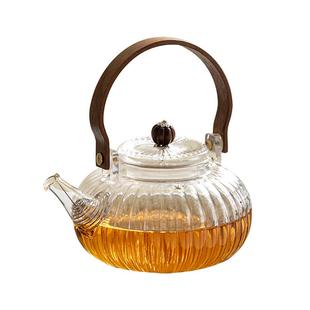 日式家用耐高温花茶壶套装下午茶茶具围炉煮茶器具茶壶玻璃泡茶壶