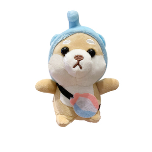 柴犬书包公仔挂件钥匙扣女一对小毛绒玩偶可爱情侣ins潮包包挂饰