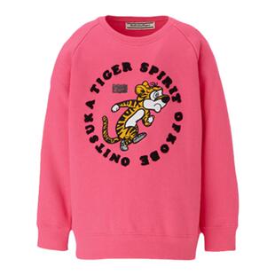 onitsuka tiger鬼塚虎SWEAT TOP男童女童印花虎头长袖卫衣