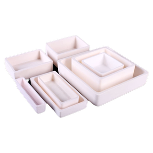 刚玉坩埚方形实验室耐高温管式炉燃烧方舟瓷舟 氧化铝坩埚规格一