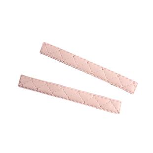 2个装小香风皮质发夹女简约细长款发卡高级感菱格侧边刘海夹发卡