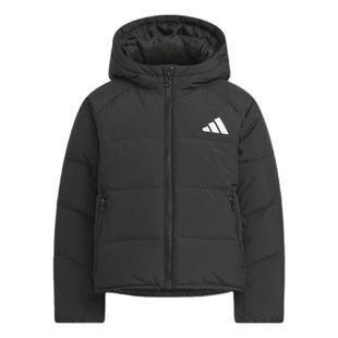 男女小童600蓬保暖宽松舒适休闲鸭绒连帽羽绒服adidas阿迪达斯