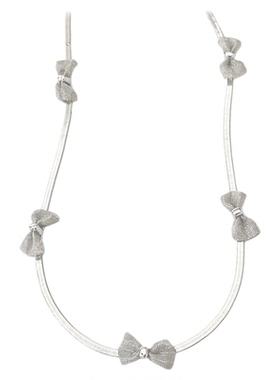 JILIFANG金属蝴蝶结choker锁骨链