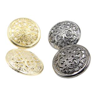 金属纽扣镂空复古小扣子女花纹圆形钮扣外套西装大衣扣玫瑰金色