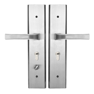 模帝乐防盗门锁家用通用型不锈钢入户门把手手柄大门锁机械全套