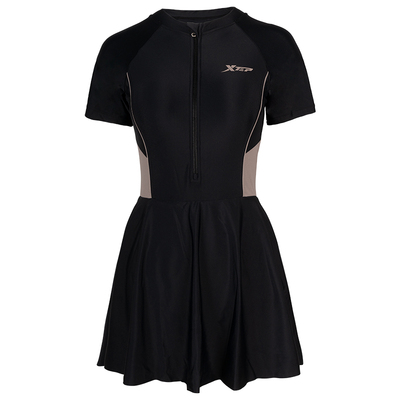 特步泳衣女2025新款夏季保守时尚学生运动连体裙式遮肚显瘦游泳衣