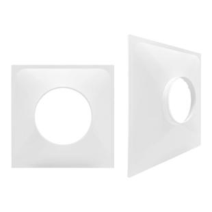 新款ABS法兰 带边方变圆接头 天方地圆软管方接圆 中央空调出风口