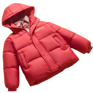 雅鹿2025新款儿童羽绒服短款男童女童中大童宝宝加厚洋气冬装外套