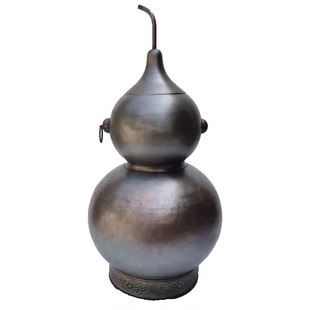 悬壶济世手工制纯铜葫芦广东式凉茶电热凉茶壶带龙头铺摆件饮料桶