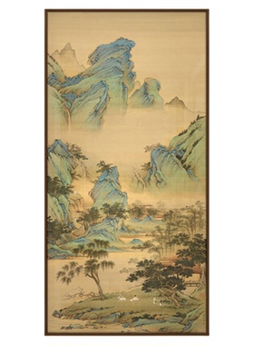 新中式玄关风景装饰画高档大气