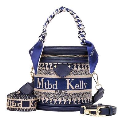 高级感时尚包包女士斜挎包水桶包