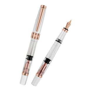 刻字twsbi三文堂580瓷白玫瑰金钢笔女生专用复古练字笔透明刚笔学生书法笔男士商务中国风礼物送礼