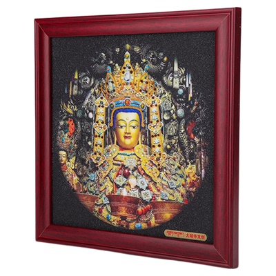 大昭寺释迦牟尼佛等身像琥珀画