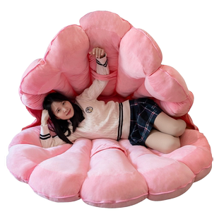巨型大贝壳抱枕可躺睡坐垫沙发客厅扇贝蚌壳床头靠枕床上睡袋被子