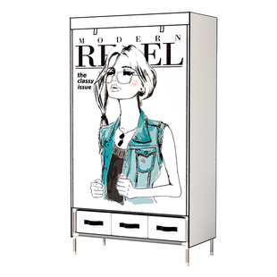 简易衣柜出租房结实耐用学生宿舍布衣柜家用卧室经济型收纳挂衣橱