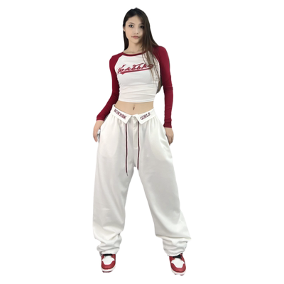 自然腰街舞爵士舞jazz布韩长裤