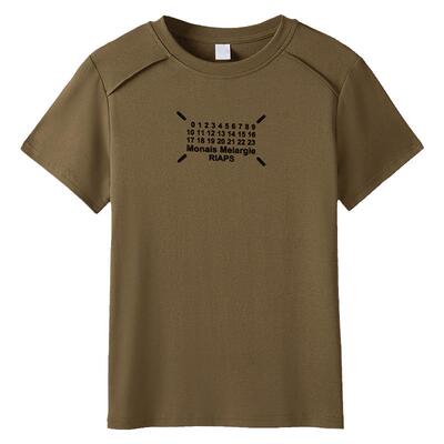 夏季洋气正肩上衣短袖t恤女