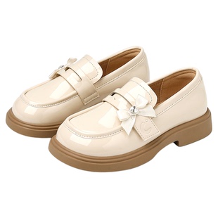 千百度童鞋儿童白色小皮鞋女童公主鞋2025新款春季女宝宝软底单鞋