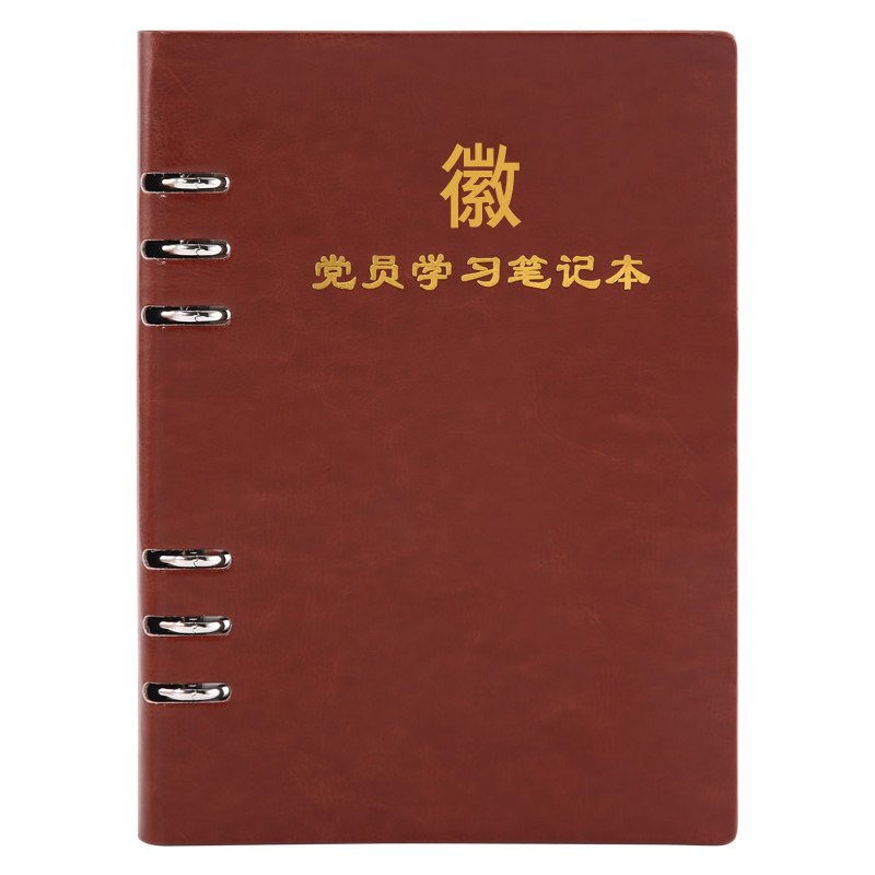 新款党员学习笔记本活页定制党支部小组会议记录本环扣记事本定做