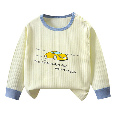 儿童纯棉长袖春秋宝宝打底衫睡衣