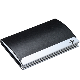 丹麦Vanlemn创意高端名片盒车用车载名片夹真皮男女士精致便携式随身高档商务卡包刻字定制印logo送领导礼物