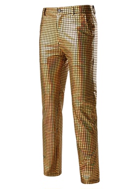 Gilded casual men's slim trousers 烫金休闲男百搭简约修身长裤