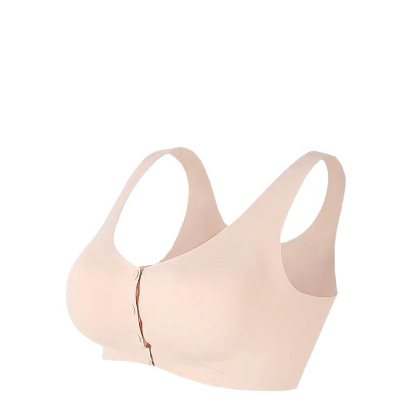 前排扣术后义乳内衣女士背心式美背文胸无痕胸罩女前扣收副乳钢圈