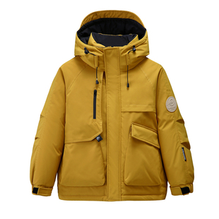 新款巴拉品儿童羽绒服女童加厚冬季保暖冲锋衣男童三防中大童外套