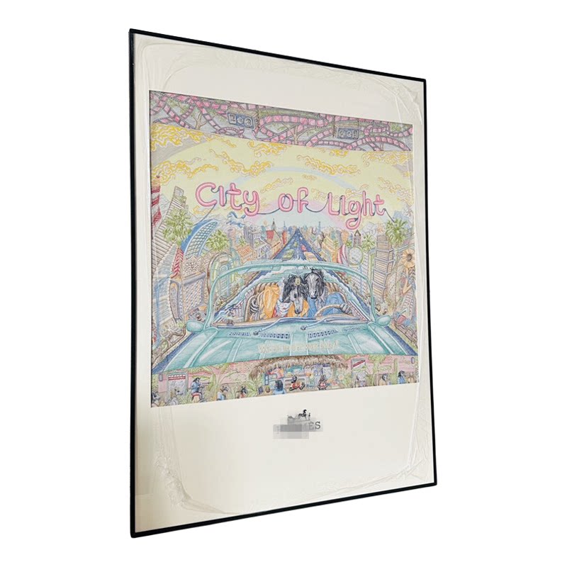丝巾画客厅玄关90画框餐厅背景竖版挂画简约轻奢抽象画丝巾装饰画
