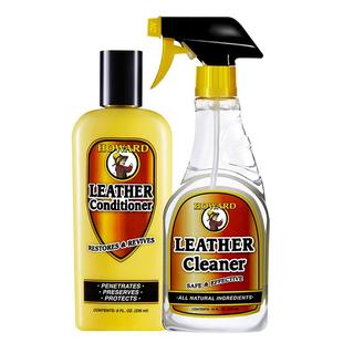 美国HOWARD真皮沙发清洁剂皮具护理保养油套装皮革座椅去污清洗剂
