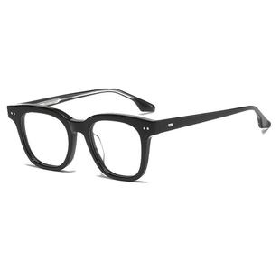 新款GM黑框板材眼镜可配近视有度数kubo素颜unac防蓝光lutt眼睛框