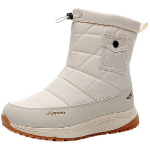 新款户外雪地靴冬季加绒保暖棉鞋抗冻防寒靴女款特厚防滑中筒靴子