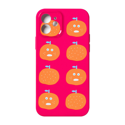 可爱橘子适用苹果安卓TPU软壳