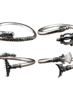 纯银手镯如意金箍棒足银999镯子