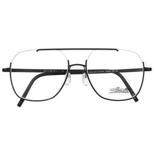 诗乐眼镜框男魏大勋同款纯钛超轻飞行员复古大脸无螺丝眼镜架5570