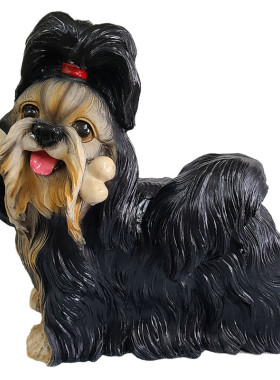 创意约克夏装饰品树脂桌面小摆件