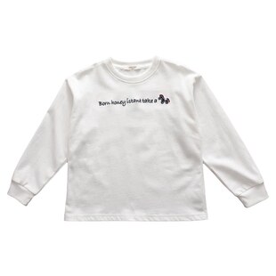 女童春季新品休闲长袖T恤 韩版洋气字母刺绣卡通打底衫上衣