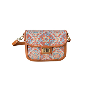 真皮马鞍包自配布diy材料包宋锦皮与布的结合非遗包豆腐包新中式