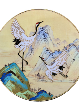 千里江山仙鹤掐丝珐琅diy材料包