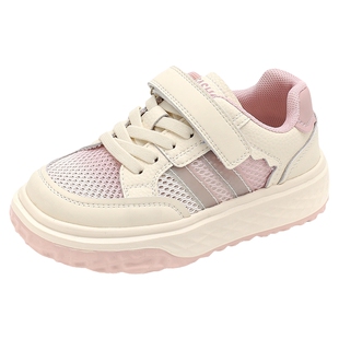 女童鞋子儿童运动小白板鞋2025春秋新款夏季夏款女孩网面透气男童