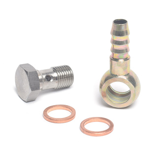 banjo鱼眼供油螺丝M12*1.25转8MM to barb 油泵转接倒钩宝塔接头