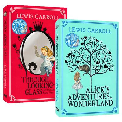 Alice in Wonderland & Through the Looking Glass 爱丽丝漫游奇境 爱丽丝镜中奇遇记2册 章节小说经典文学 英文原版进口儿童图书