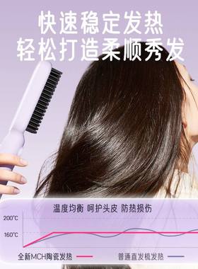 sobom直发梳电动梳伤懒人负离子两用发卷便携式恒温跨境护发不直