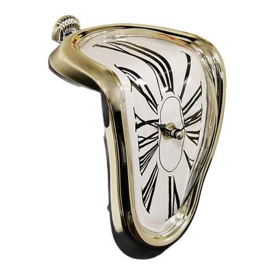 创意融化扭曲钟表桌面静音挂钟